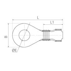 Накінечник Takel кільцевий без ізоляції DJ431 10B (1-1, 5/6) (100шт)