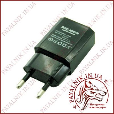 Мережевий зарядний пристрій 2 usb 5v 2.0a (p-0021c)