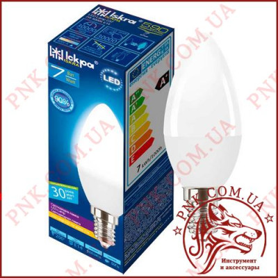 Лампочка ISKRA 7W LED 4000K E14 ECO свічка світлодіодна (C37)