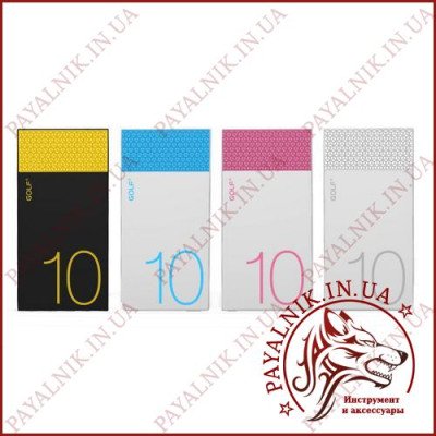 Power bank (Зовнішній акумулятор) Golf HIVE 10 white 10000 mah