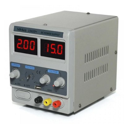 Лабораторний блок живлення YIHUA 1502D+, цифрова індикація + USB 15B, 2A (12-1402)