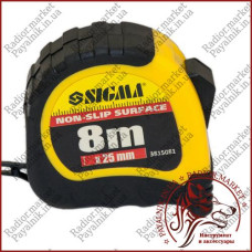 Рулетка Sigma 8 метрів Shiftlock (ширина 25 мм)