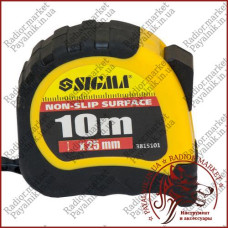 Рулетка Sigma 10 метрів Shiftlock (ширина 25 мм)