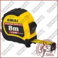 Рулетка Sigma 8 метрів Shiftlock (ширина 25 мм)