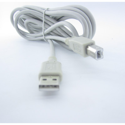 Шнур USB TCOM (шт.A-шт.В), version 2,0, діам.-4.5мм, 3м., сірий (5-0733)