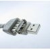 Подовжувач USB (шт.A-гн.А) version 2,0, діам.-4,5мм, 1м., сірий