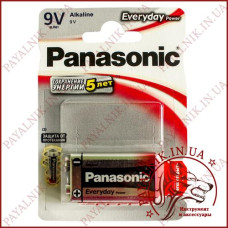 Батарейка Panasonic Everyday 9V 6LR61 Крона (MN1604) alkaline