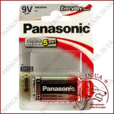 Батарейка Panasonic Everyday 9V 6LR61 Крона (MN1604) alkaline