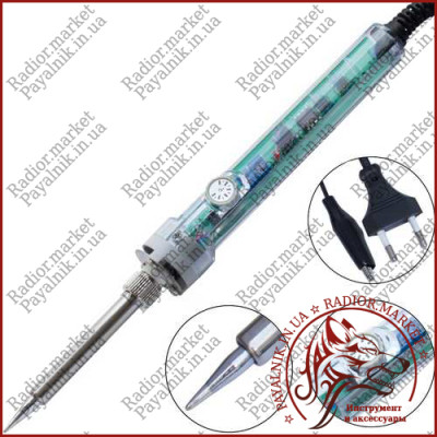 Паяльник YIHUA 907 з регулятором температури, 200-450°C, 220V, прозорий.