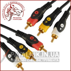 Кабель 3 RCA - 3 RCA 3м товстий Tcom (5-0047)