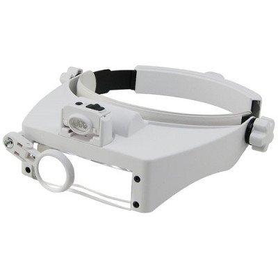 Бінокулярна лупа окуляри MG81007-RD, Led підсвічування, змінні лінзи, легка вага, зручне кріплення