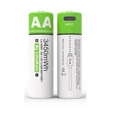 Акумулятор Liitokala Li-On AA 1.5V 3450mAh (1шт.) Type-C