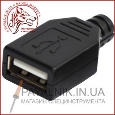 Гніздо USB тип A під шнур 1-1050