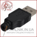 Штекер USB тип_A під шнур 1-1003