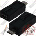 Перехідник штекер micro USB – гніздо mini USB, пластик