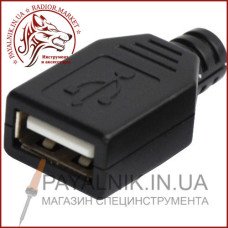 Гніздо USB тип A під шнур 1-1050