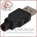 Штекер USB тип_A під шнур 1-1003