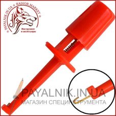 Щуп-затискач типу гачок, малий, червоний (12-2983RD)