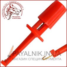 Щуп-затискач типу гачок, малий, червоний (12-2983RD)