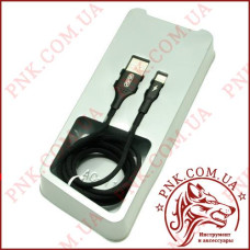 USB кабель Aspor-AC-12 iP 5/6 2.4A/ 1,2м-чорний