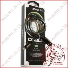 USB КАБЕЛЬ ASPOR A156 LIGHTNING,1.2М/2.4A