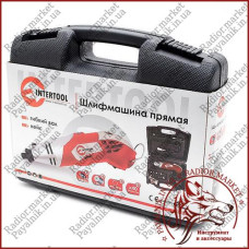 Шліфмашина пряма (гравер) 170Вт, 8000-35000 об/хв, кейс, аксесуари 40 шт, гнучкий вал INTERTOOL DT
