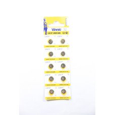 Батарейка Vinnic Alkaline 1.5v L921, LR69, 371, RW315, AG6 (9.5*2.1mm)