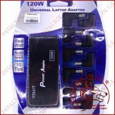 Блок живлення універсальний YOUIT 15-24v 5.0A 120w 10 конекторів блістер