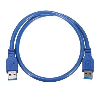 Кабель штекер USB 3.0 AM - штекер USB 3.0 AM 0.6м (синій)
