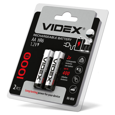 Акумулятор Videx AA 1000 HR6 1.2V 1штука