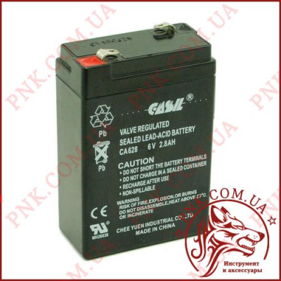 Акумулятор свинцево-кислотний Casil 6V 2.8AH (CA628)