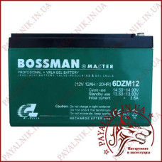 Акумулятор свинцево-кислотний тяговий Bossman Master 12V 12AH/20HR (6-DZM-12)