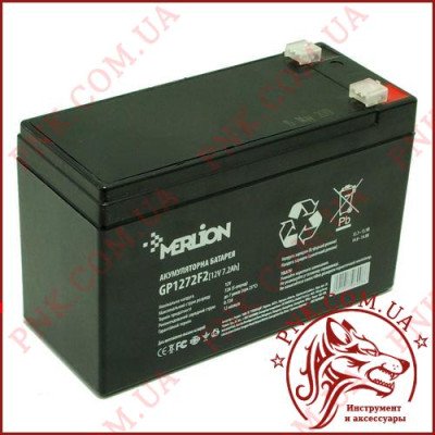 Акумулятор свинцево-кислотний Merlion 12V 7.2AH (GP1272F2) ( 150 x 65 x 95 (100) )