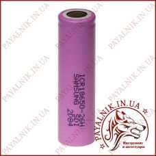 Акумулятор 18650 літієвий Samsung 2600mah (ICR18650-26J M)
