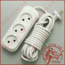 Подовжувач мережі SVITTEX SV-008-5 5м, 3 розетки, 2.2кВт