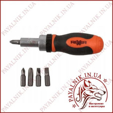 Викрутка з набором біт, реверсна REXER RA-04-158