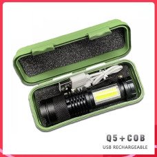 Ліхтарик кишеньковий X-Balog BL-525, від акумулятора Li-on, зарядка від Micro USB, пластиковий кейс