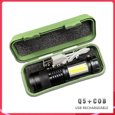 Ліхтарик кишеньковий X-Balog BL-525, від акумулятора Li-on, зарядка від Micro USB, пластиковий кейс