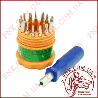 Викрутка з набором насадок 16 в 1 IMPACTER ME-6016 (Torx, Philips, Slotted, Tri-Wing)