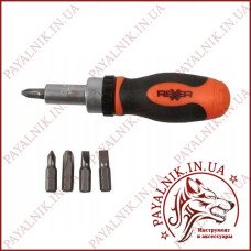 Викрутка з набором біт, реверсна REXER RA-04-158