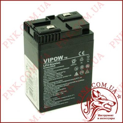 Акумулятор гелієвий Vipow 6V 4Ah універсальний (BAT0204)