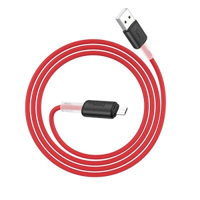 Кабель HOCO X48 Silicone Micro 2.1A 1m. Red