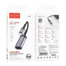 Адаптер перехідник Hoco UA26 100 Mbps Type-C to RJ45
