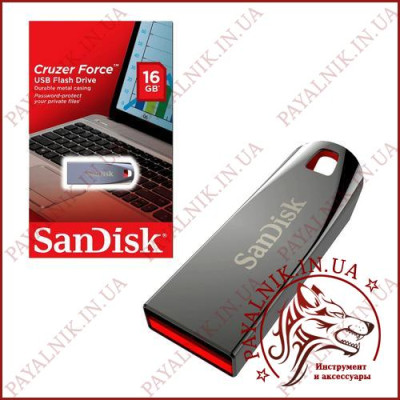 USB Флешка San Disk 16Gb Cruzer Force Silver