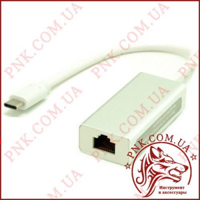 Адаптор ETHERNET USB type C 3.1 (штекер USB Type C – гніздо 8Р8С)