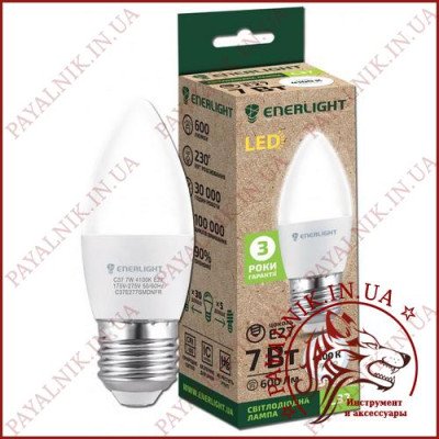 Лампа світлодіодна ENERLIGHT C37 7W 4100K E27