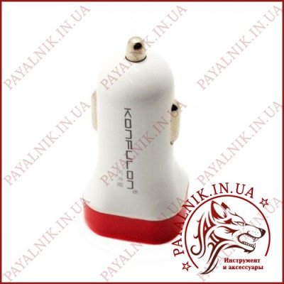 Автомобільний зарядний пристрій USB Konfulon C17 (2USB, 5V - 2.1A MAX)