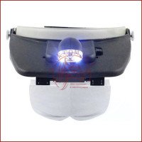 Бінокулярна лупа окуляри MG81001-A, Led підсвічування, змінні лінзи, зручна фіксація Бінокулярна лупа окуляри MG81001-A, Led підсвічування, змінні лінзи, зручна фіксація